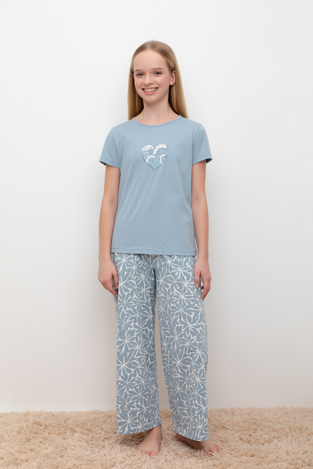 Пижамы для девочки, артикул: КБ 2827, цвет: синий, фото 6