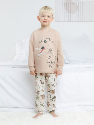 Пижама для мальчика, артикул: К 1567, цвет: бежевый