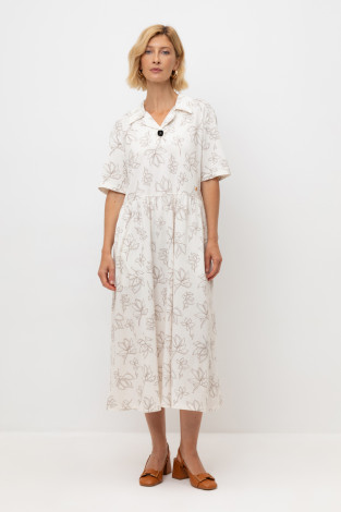 Платья женские для мам, артикул: ЕВТ 5071, цвет: бежевый