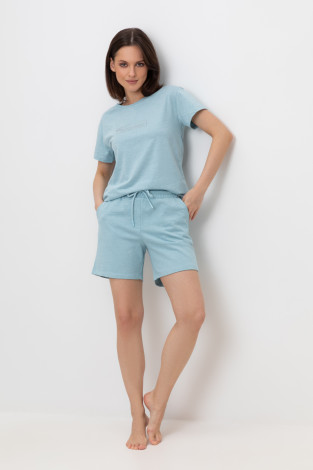 Шорты для дома для мам, артикул: Е 40012, цвет: голубой