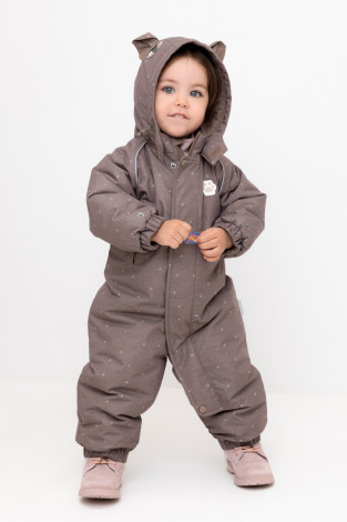 Комбинезоны утепленные для девочки, артикул: ВК 60115/н/1 ГР, цвет: коричневый