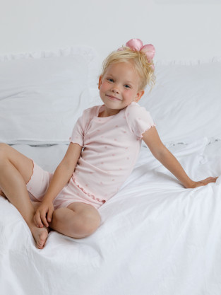 Пижама для девочки, артикул: К 1632, цвет: светло-розовый