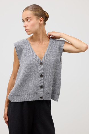Жилеты женские для мам, артикул: ЕВ 30260/ш, цвет: серый
