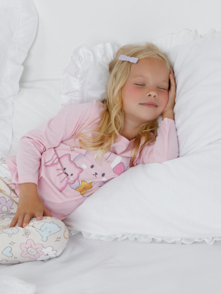 Пижама для девочки, артикул: К 1606, цвет: светло-розовый