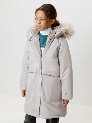 Куртка для девочки, артикул: ВК 38125/2 ГР, цвет: серый