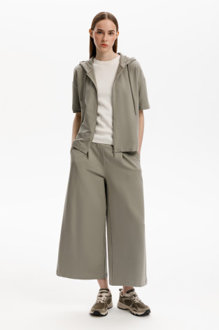 Брюки женские для мам, артикул: ЕВТ 4137, цвет: зеленый