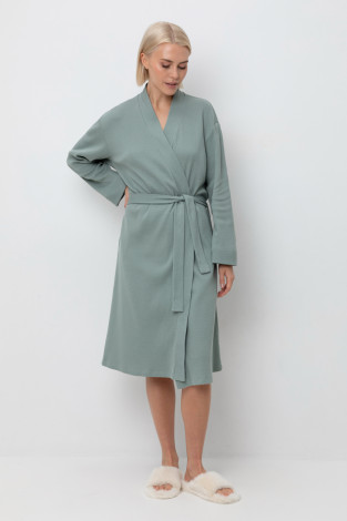 Халаты женские для мам, артикул: Е 50026, цвет: зеленый