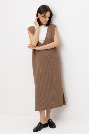 Платья женские для мам, артикул: ЕВ 524/ш, цвет: коричневый