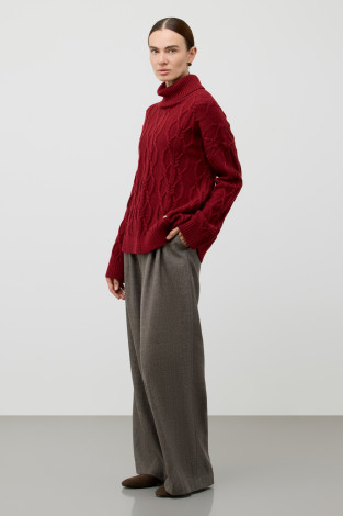 Джемперы женские для мам, артикул: ЕВ 30234/ш, цвет: бордовый