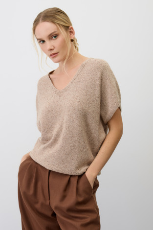 Джемперы женские для мам, артикул: ЕВ 30276/ш, цвет: бежевый