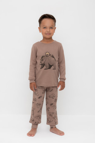 Пижама для мальчика, артикул: К 1541, цвет: коричневый