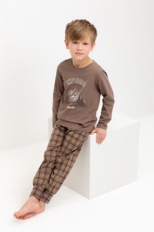 Пижама для мальчика, артикул: К 1606, цвет: коричневый