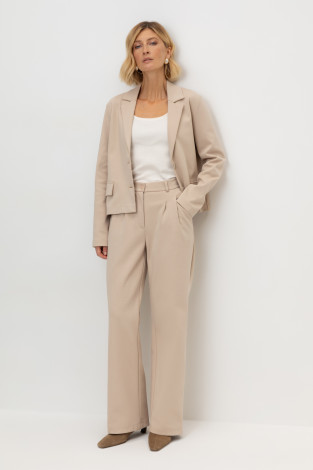 Брюки женские для мам, артикул: ЕВТ 4115, цвет: бежевый