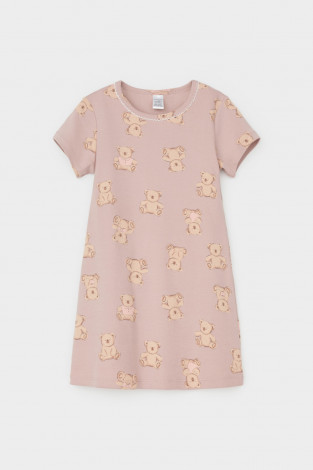 Ночная сорочка для девочки, артикул: К 1156, цвет: кофейный