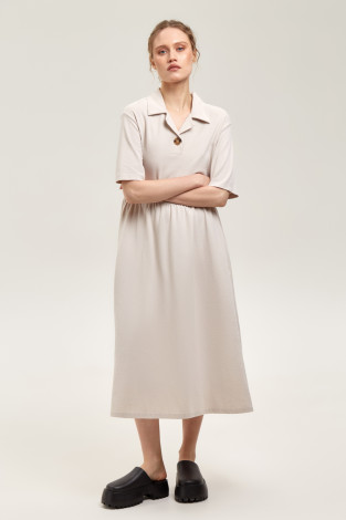 Платья женские для мам, артикул: ЕВТ 5065, цвет: бежевый