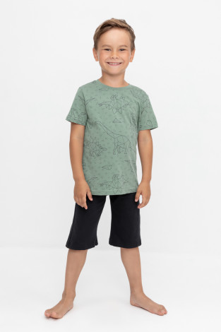 Пижама для мальчика, артикул: К 1614, цвет: зеленый