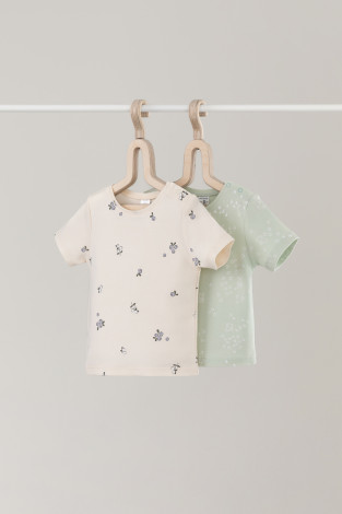 Футболка для новорожденных, артикул: К 301156-2уп, цвет: бежевый