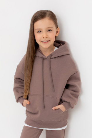 Толстовка для девочки, артикул: КР 302560, цвет: коричневый
