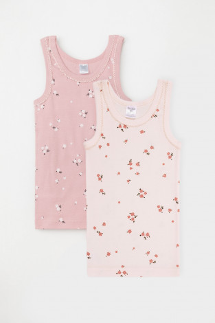 Майки для девочки, артикул: К 1181-2уп, цвет: светло-розовый