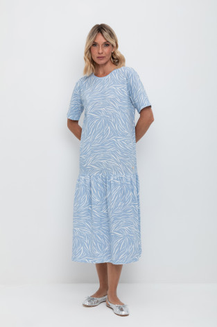 Платья женские для мам, артикул: ЕВТ 5041, цвет: голубой