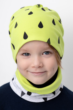 Шапка для мальчика, артикул: К 8151, цвет: зеленый