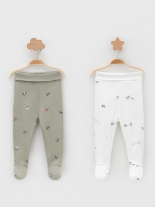 Ползунки для новорожденных, артикул: К 400220-2уп, цвет: хаки