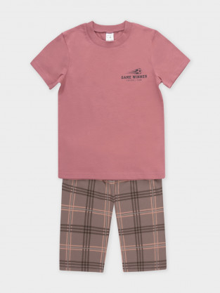 Пижама для мальчика, артикул: К 1528, цвет: коричневый
