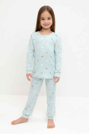 Пижама для девочки, артикул: К 1552, цвет: голубой