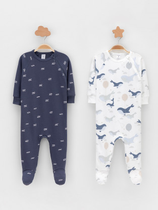 Комбинезон для новорожденных, артикул: К 6444-2уп, цвет: синий