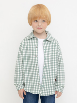 Рубашки для мальчика, артикул: КР 302567, цвет: зеленый