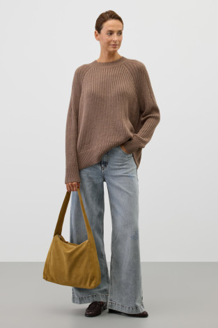 Джемперы женские для мам, артикул: ЕВ 30246/ш, цвет: коричневый