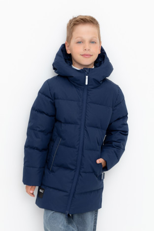 Пальто, плащи для мальчика, артикул: ВК 34070/3 УЗГ (122-158), цвет: синий