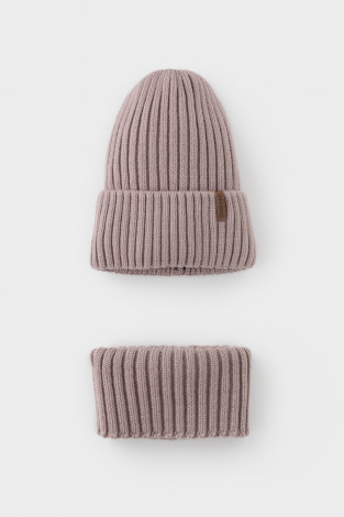 Комплект вязаный для девочки, артикул: КВ 22015/ш, цвет: розовый