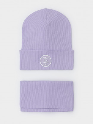 Шапка для девочки, артикул: К 8149/25, цвет: фиолетовый