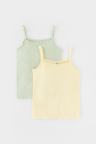 Майки для девочки, артикул: К 1187-2уп, цвет: голубой