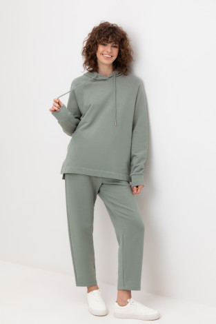Брюки женские для мам, артикул: ЕВТ 4059/24, цвет: зеленый