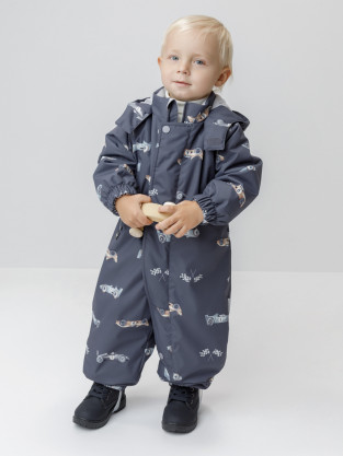 Комбинезоны утепленные для мальчика, артикул: ВК 60085/н/77 Ал, цвет: темно-серый