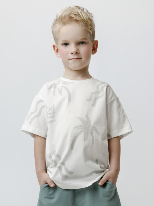 Футболка для мальчика, артикул: КР 303047, цвет: сахар