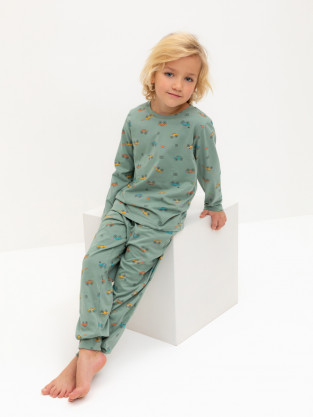 Пижама для мальчика, артикул: К 1561, цвет: зеленый