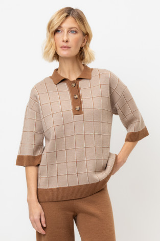Джемперы женские для мам, артикул: ЕВ 30189/ш, цвет: бежевый