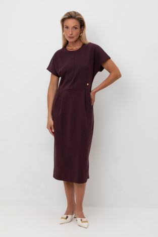 Платья женские для мам, артикул: ЕВТ 5074, цвет: бордовый