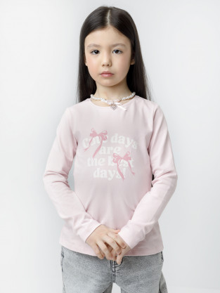 Лонгсливы для девочки, артикул: КР 302831, цвет: светло-розовый