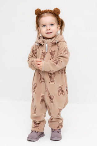 Комбинезон для девочки, артикул: ФЛ 60000, цвет: светло-бежевый