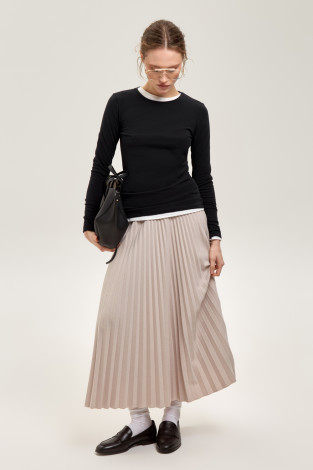 Юбки женские для мам, артикул: ЕВТ 7026, цвет: бежевый