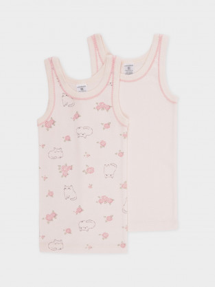 Майки для девочки, артикул: К 1181-2уп, цвет: светло-розовый