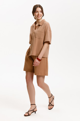 Шорты женские для мам, артикул: ЕВТ 4140, цвет: коричневый