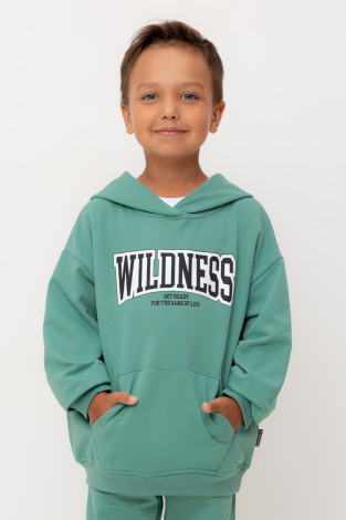 Худи для мальчика, артикул: КР 302740-1, цвет: зеленый