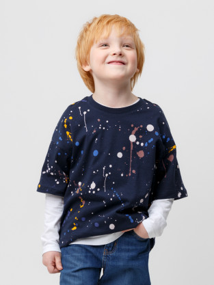 Футболка для мальчика, артикул: КР 302006, цвет: темно-синий