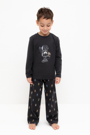 Пижама для мальчика, артикул: К 1600, цвет: темно-серый