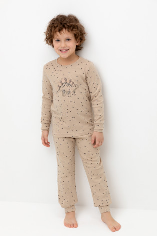 Пижама для мальчика, артикул: К 1621, цвет: бежевый